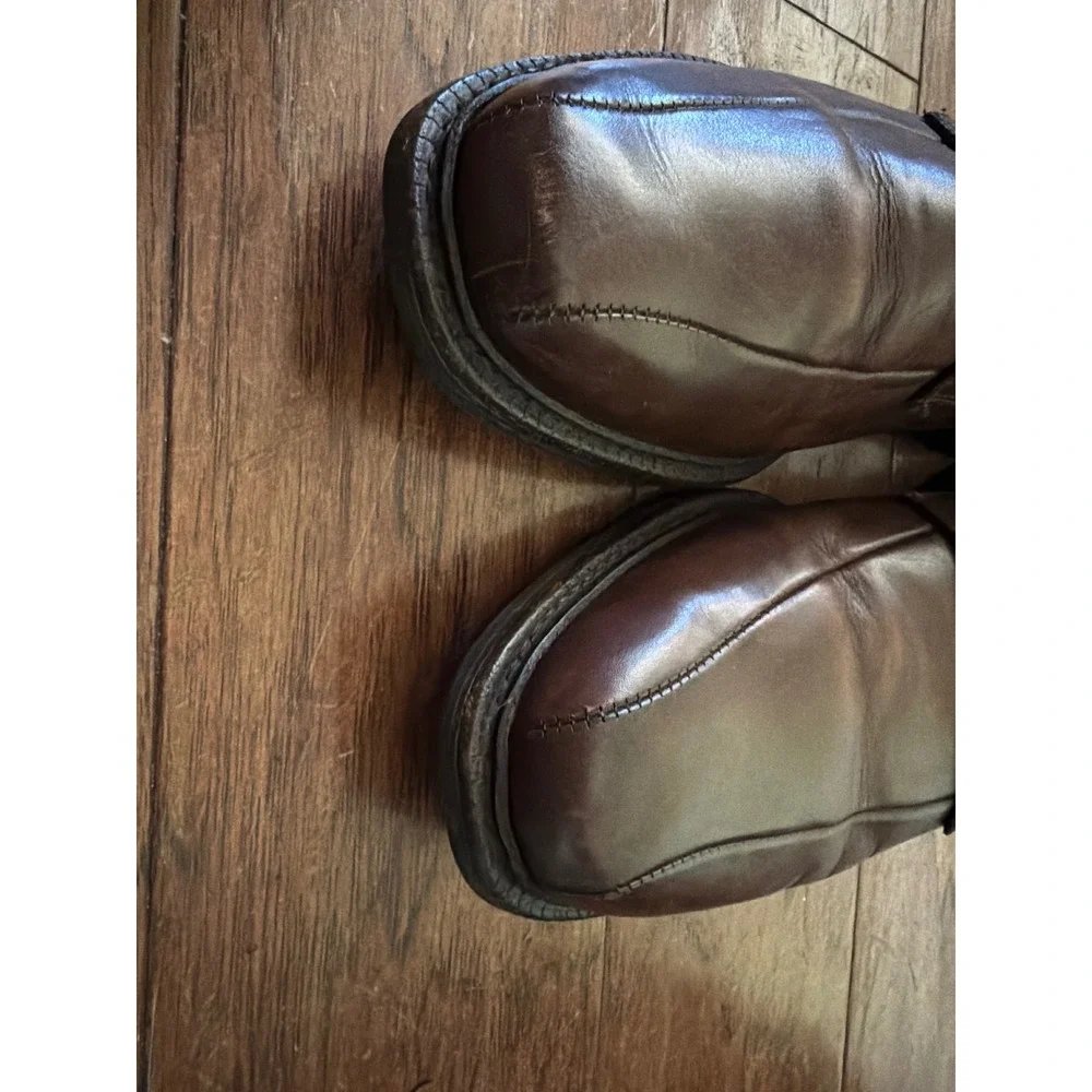 Allen Edmonds Mens 12 E Brown Leather Split Toe Derby Shoes USA 2292 Oxford